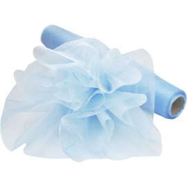 Time to Sparkle 1 Roll 26M X 29cm Baby Blue Sheer Organza Roll Fabric Chair Cover Sash Bows Table Runner Sashes Swags Wedding Party 38+ Colors Option