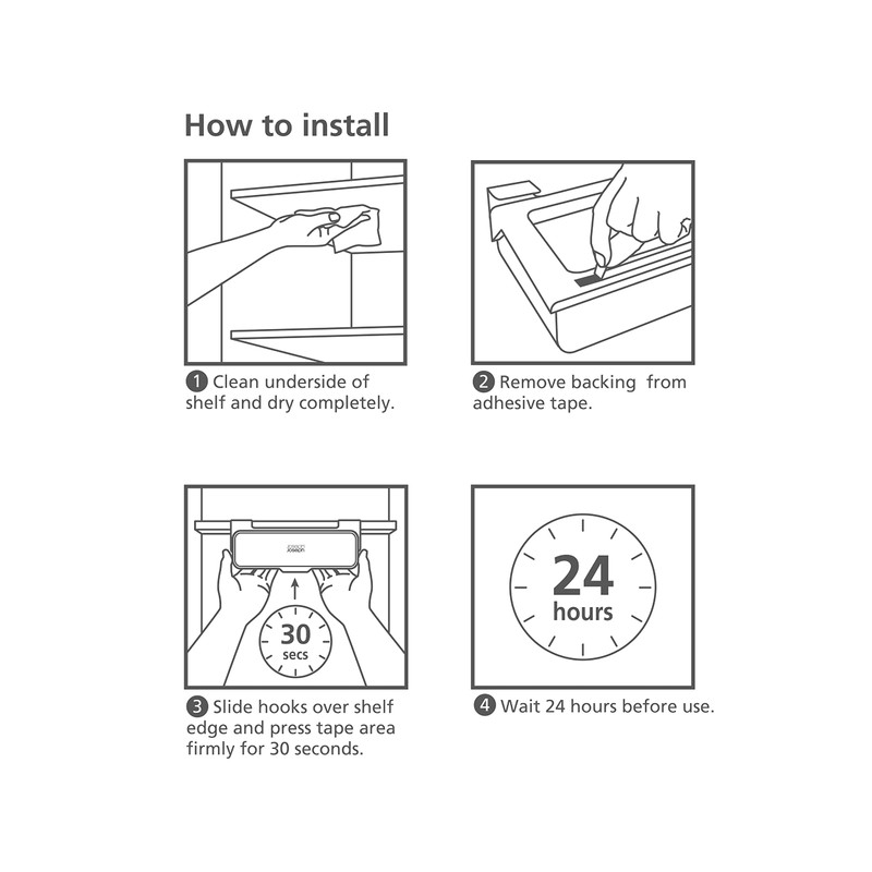 Joseph Joseph CupboardStore Under Shelf Drawer Kitchen Cupboard Storage Organiser,