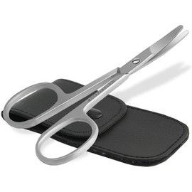 Baby Nail Scissors Children's Scissors with Rounded Blunt Tips for Safe Use on Fingernails and Toenails Stainless Steel with Case 9.5 cm