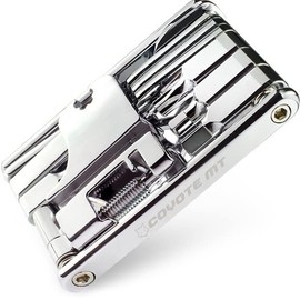 COYOTE MT 20 in 1 Bike Multitool - Compact and Lightweight Bicycle Repair Kit for Road and Mountain Bikes - Saddlebag and Pocket Friendly - Includes Pouch - Cyclist Gift