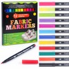 Siumir 12 Textile Pens Machine Washable Textile Paint Fabric Paints
