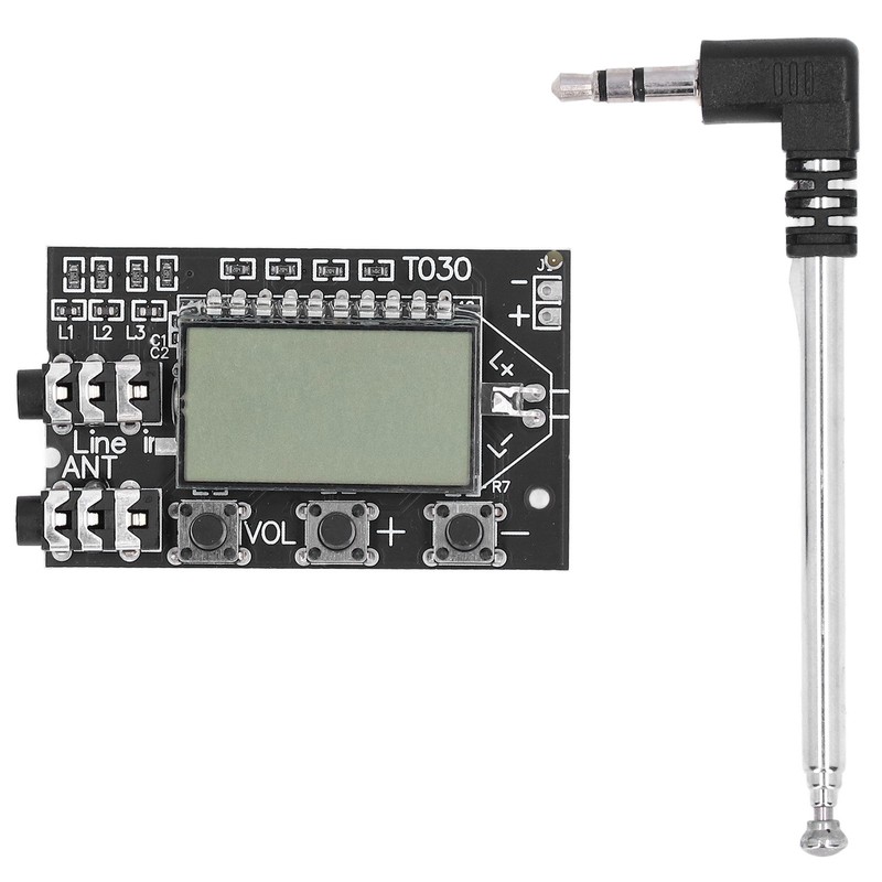 FM Transmitter Board Digital LCD 2 Channel 76MHz‑108MHz Stereo Audio