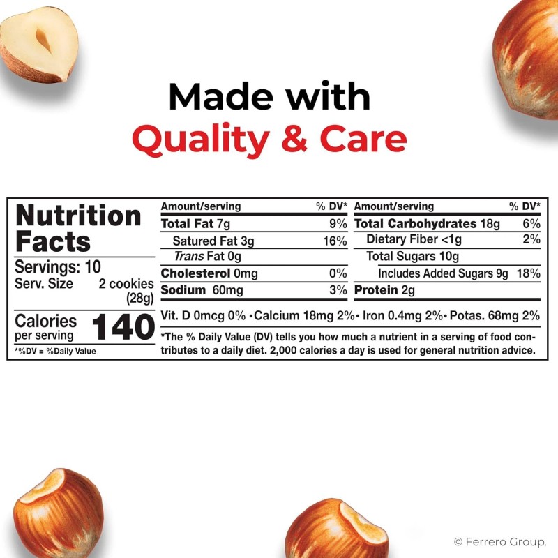 Nutella Biscuits Cookies filled with Nutella Hazelnut Spread, 9.7 OZ