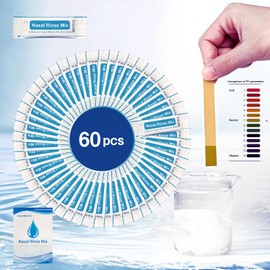 mamidomo 2.7g 60 Nasal Rinse Packets, Neti Pot Salt Packets, Individually Wrapped Packets for Saline Packets, Nasal Rinse Salt Packets, Allergy Relief Saline Solution for Neti Pots, Sinus Relief