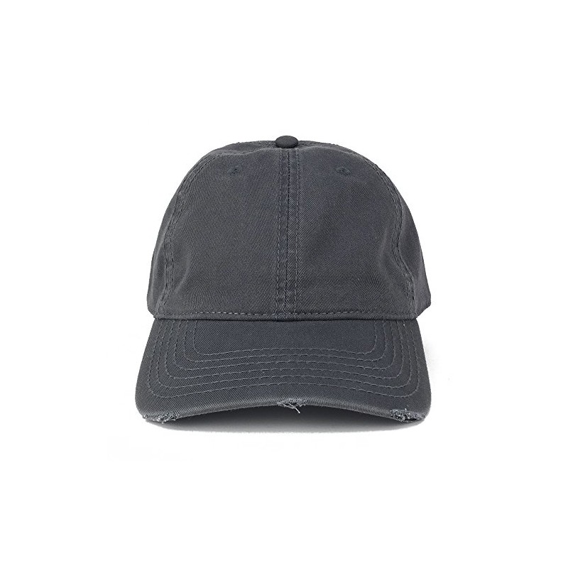 Garment Washed Perfil Bajo algodón de sarga Frayed Bill Plain