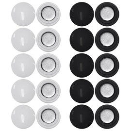 Magnetic Race Bib Clips, 10 Pairs Running Bib Magnets, Marathon Bib Holder, Racing Bib Fixing Clips Running Bib Buckles Fixing System, Running Gear for Field Triathlon Run Cyclin, (White, Black)