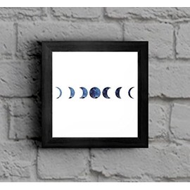 Phases of the Moon Original Illustration by Victorian Print