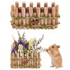Swirge Natural Wood Hamster Spray Holder, Hamster Flower Forage Holder