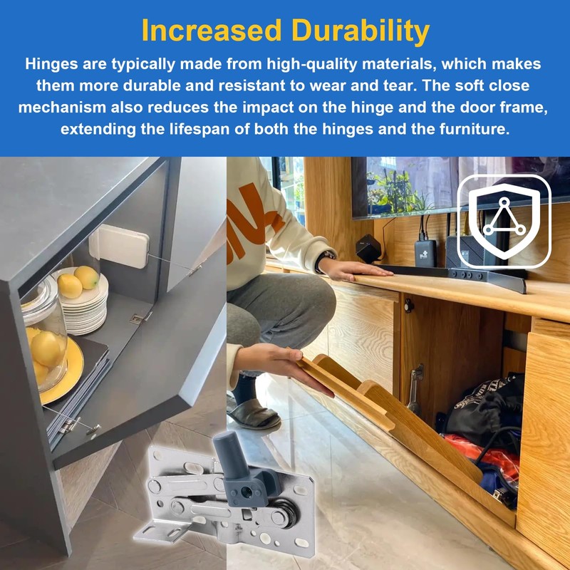 Replacement Pair of Soft Close Pivot Hinges LD-0220-50SC Cabinet Hinges