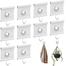 JCUQGDOO Pack of 10 Piping Hooks for Piping Rail 5/6 mm, 7/8 mm Piping Rail, RV Awning Hooks, Awning Piping Hooks for Motorhome, Caravan, Awning, Camping