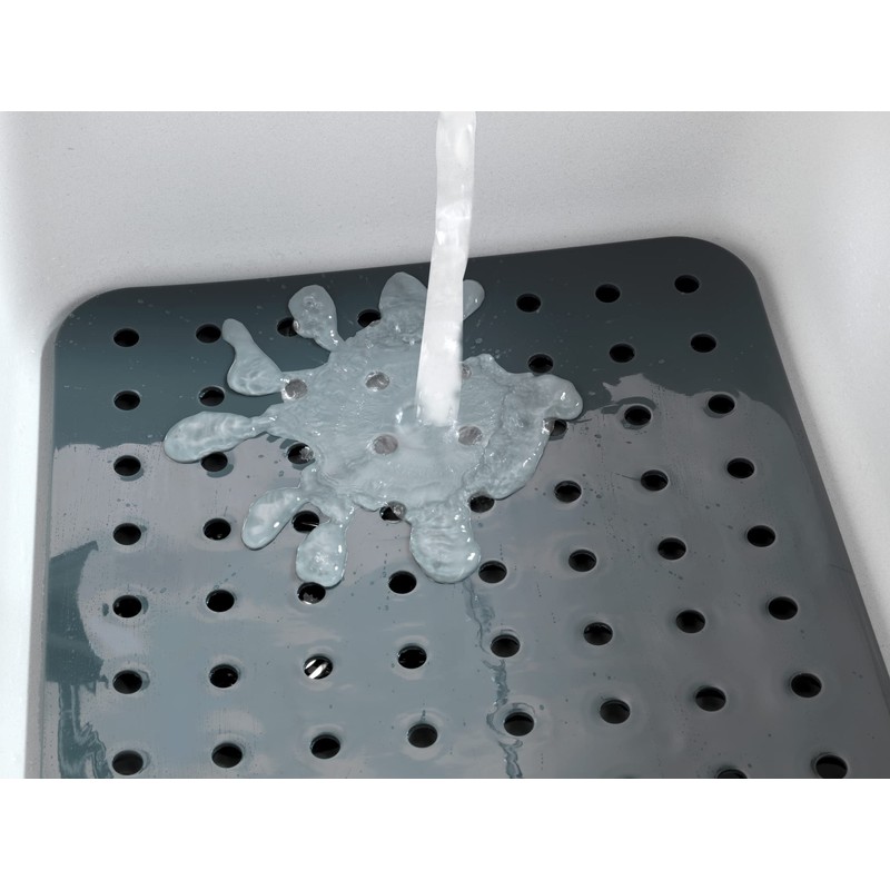 WENKO Sink Insert Crystal Square Grey