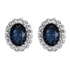Yoursfs Navy Clip on Earrings for Women Blue Cubic Zirconia
