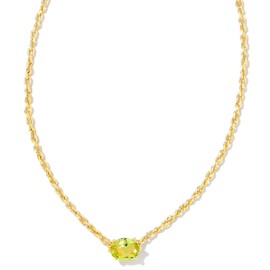 Kendra Scott Cailin 14k Gold-Plated Pendant Necklace in Peridot Crystal, Fashion Jewelry for Women