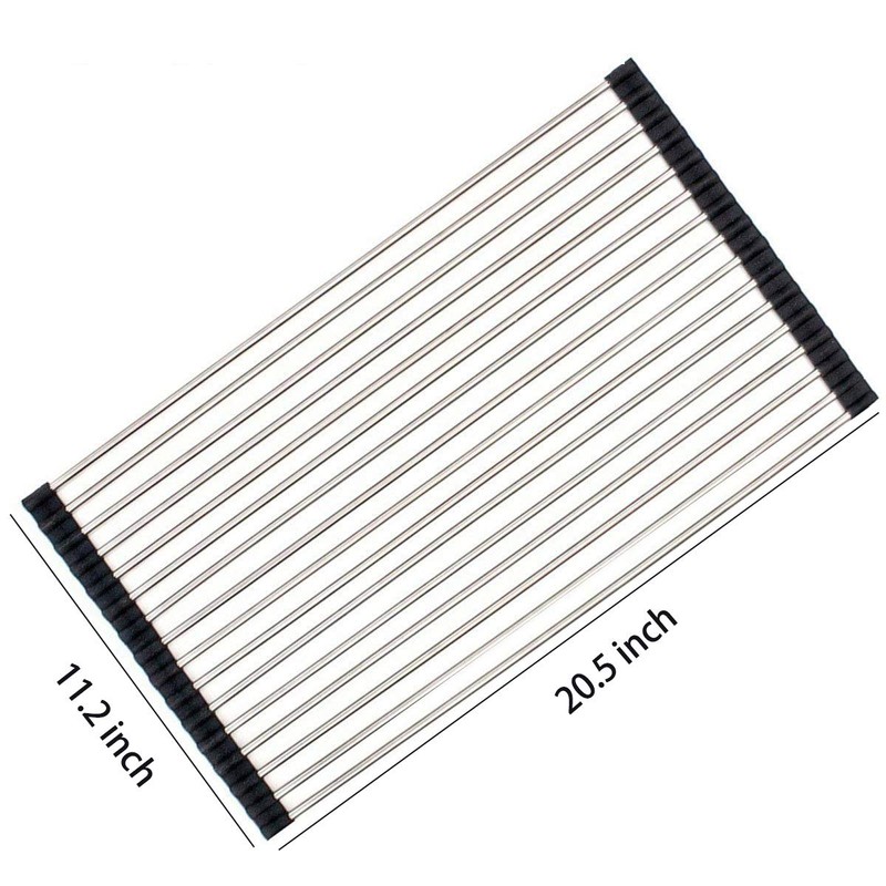 Ahyuan Roll up Dish Drying Rack Over The Sink Kitchen