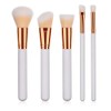 Set Makeup Tool Powder Brushes 5pcs Brush Lip Eyeliner Eyeshadow Foundation Brush Concealer Brushes for Eyebrows, White
