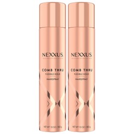 Nexxus Flexible Hold Hairspray Comb Thru for a Lightweight, Brushable Hold, with StyleProtect Technology 10 oz (Pack of 2)