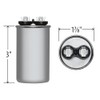 50 uF x 370 or 440 VAC Round Run Capacitor