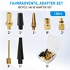 yongyongbuy 15 x Bicycle Valve Adapter Set, Bicycle Valve Adapter,