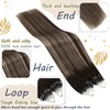 Ugeat Real Hair Extensions, Bonded Micro Ring, Microlink Extensions, Balayage