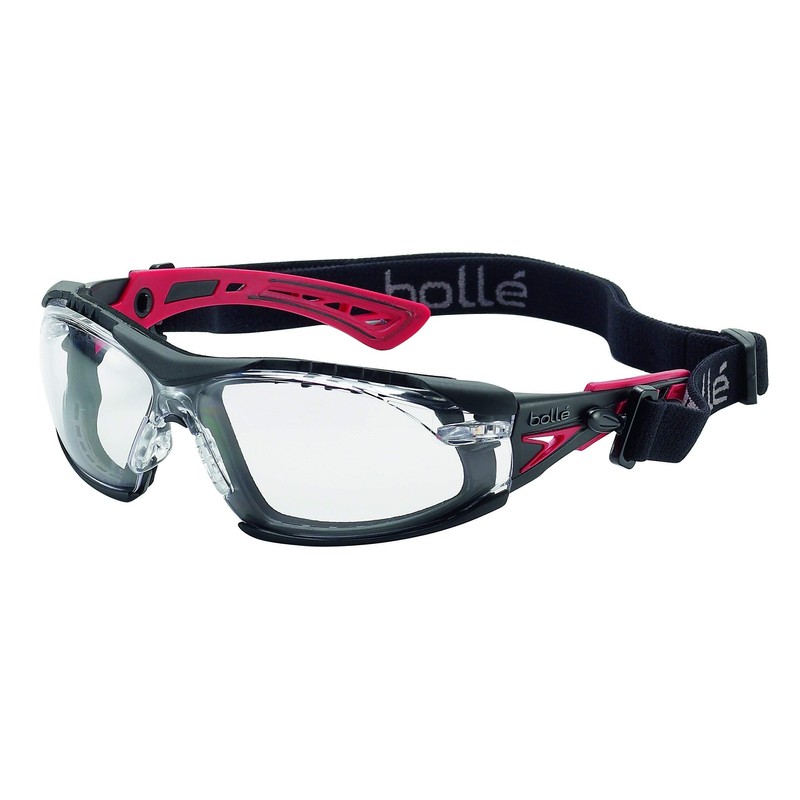 Bollé RUSHPFSPSI One Size "Rush+" Safety Spectacles with Foam Edge