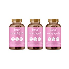 JOYCARE NATURAL Pack de 3 Complejo B Suplemento Alimenticio Biotina Granda en Cápsula Vitamina B12 Ingredientes Naturales Vegano | Presentación Pack de 3 Envases, 120 Capsulas Por Envase