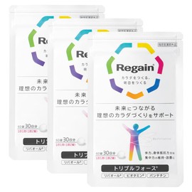 【Official】Regain Triple Force 3 Packs (90-Day Supply) [Glycation, Livall, Biovitamin, Pantethine, Health, Healthcare, Designated Over-the-Counter Drug] 60 Tablets