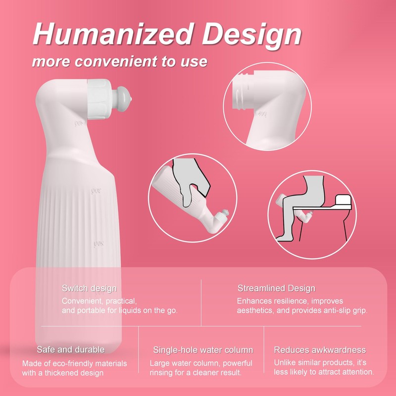 1PCS - Portable Handheld Bidet 14.1 oz- Lockable Nozzle Leak-Proof