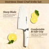 Knife Set, 6-Piece Kitchen Knife Set with Block, Stainless Steel