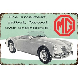LUCKYLINDE MGA V3 Retro Tin Sign Suitable for MG Oldtimer Fans and Lovers, Workshop and Garages Sign, 20 x 30 cm