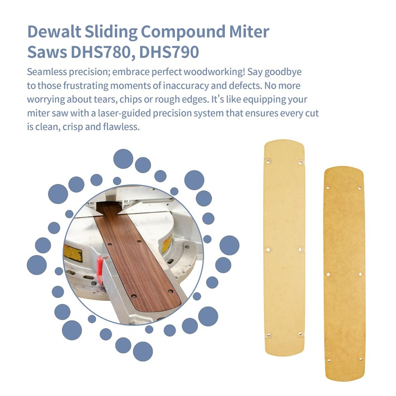 Zero Clearance Insert Compatible with Dewalt Sliding Compound Miter Saws