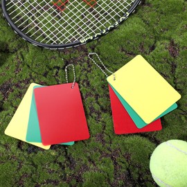 2 Set Soccer Referee Cards, Green Red and Yellow Cards for Soccer Referee Penalty Cards Soccer Cards Soccer Ref Cards Warning Ejection Delay Referee Card for Sport Competition, Referee Accessories
