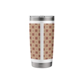 Brown Green Olive Spiritual Moroccan Mosaic Tile Pattern Stainless Steel Insulated Tumbler