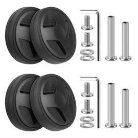 Domiella 4 PCs Luggage Replacement Wheels, OD 55 mm Swivel Caster Wheels, Wear-Resistant Rubber Suitcase Trolley Wheel Repair Kit