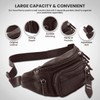Fanny Pack Waist Bag Multifunction Genuine Leather Hip Bum Bag
