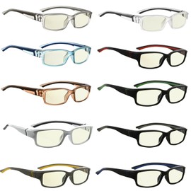 Eyekepper 10 Pack Blue Light Blocking Reading Glasses Computer Readers Men Women +2.50
