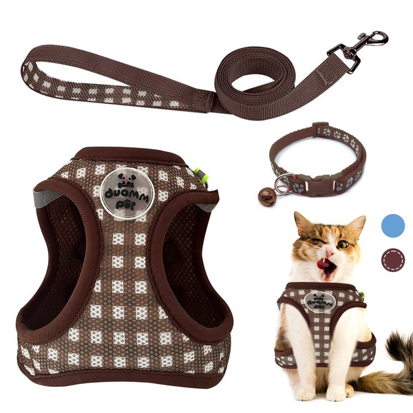 VINEST Cat Harness and Lead Set for 2.5-5.5 kg, Soft