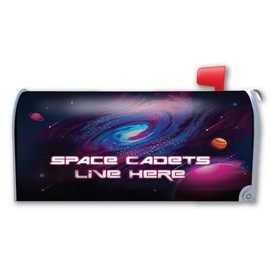 Space Cadets Live Here Large Mailbox Cover Magnet by Magnet America is 26" x 20.5" Made for Metal Mailboxes