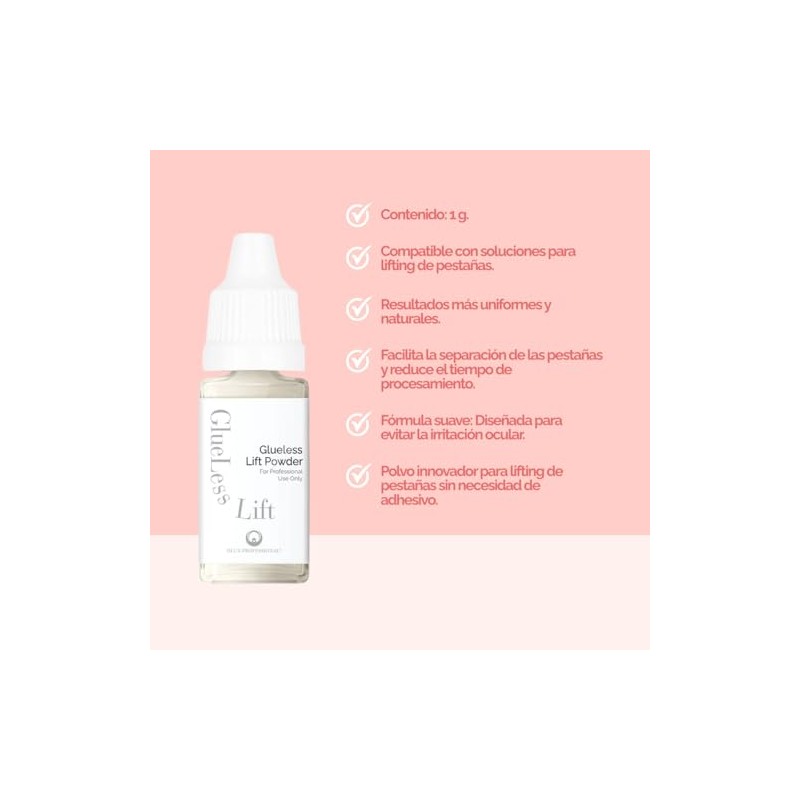 Dlux Glueless Lift Powder, Polvo para Lifting de Pestañas