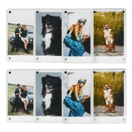 LAGIPA Polaroid Frame Magnetic, Magnetic Instax Mini Photo Frames 2x3, Acrylic Fridge Refrigerator Magnet Frame[8 Pack 16Pcs]