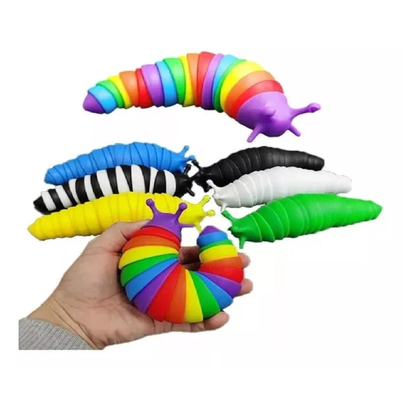 KFMX Juguete Gusano Babosa Antiestrés Sensorial Bebe Colores