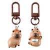 LunarCharm 2 pieces Capybara key ring, cute key ring, key