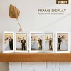 DUENPY 5 Folding 5x7 Picture Frame Horizontal Engineered Wood Accordion