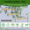 Bonigour Bamboo Cutlery Set | Compostable Utensils for Eating |