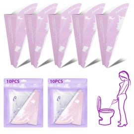 OFFCUP Female Urinal, 20Pcs Disposable Urinal Standing up, Portable Waterproof Paper Standing Pee Funnel for Women Pregnant Wounded Travel Camping Outdoor Activitie
