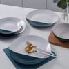 Stone + Lain Lizzy Stoneware 12-Piece Round Dinnerware Set, Emerald
