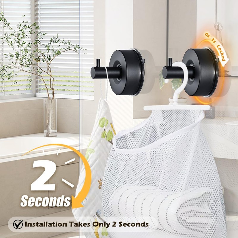 YOHOM Suction Cup Hooks for Shower Wall Bathrooms Towels Hook