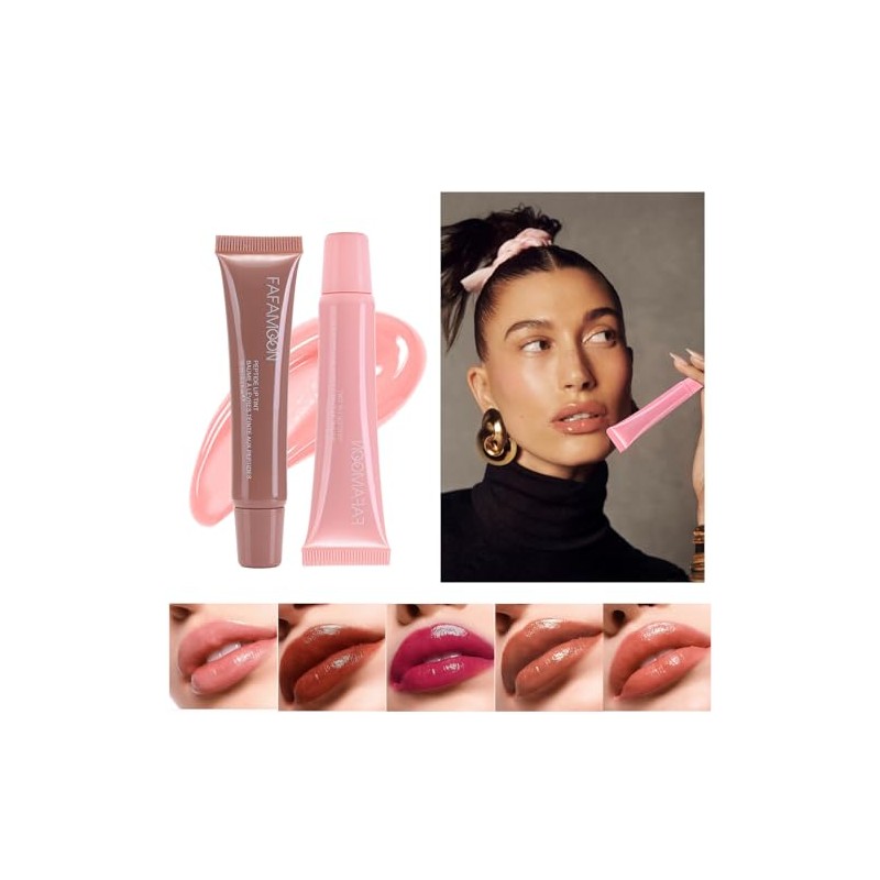 Brillo labial hidratante de larga duración, gelatina, lápiz labial no