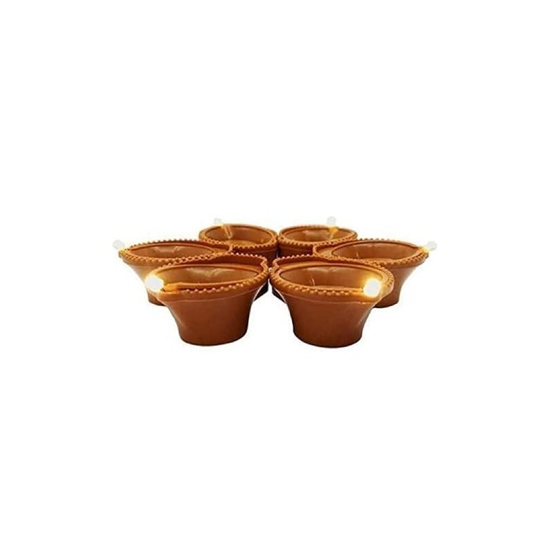 Indirang Led Water Sensor Diyas ( Pack of 12)