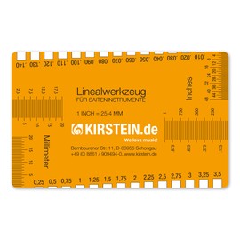 Kirstein String Instrument Ruler Tool (Suitable for Stringed Instruments such as Guitar, Bass, Ukulele, Banjo and so on, Small and Compact Size)