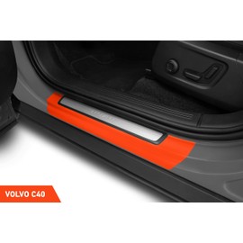 Luxshield Car Door Sill Protector for Volvo EC40 I 2021-2025 - Protective Film Car Door Accessories Trim Paint Protection Film Transparent